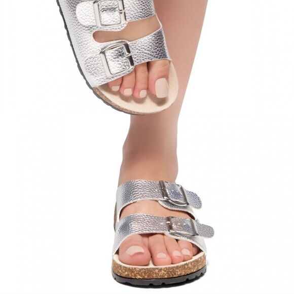 BRAND NEW SHOE LAND VIVIANA SILVER SANDAL - Picture 16 of 16